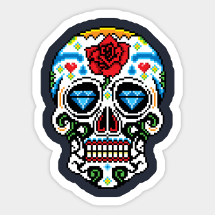 Sugar Skull pixel art Sticker